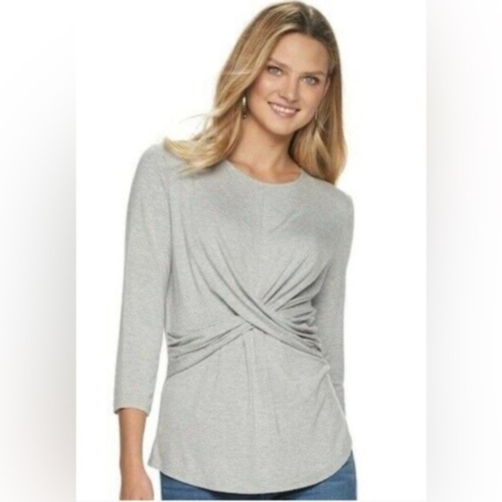 New Gray Juicy Couture Gray Cross Front Top, Large​